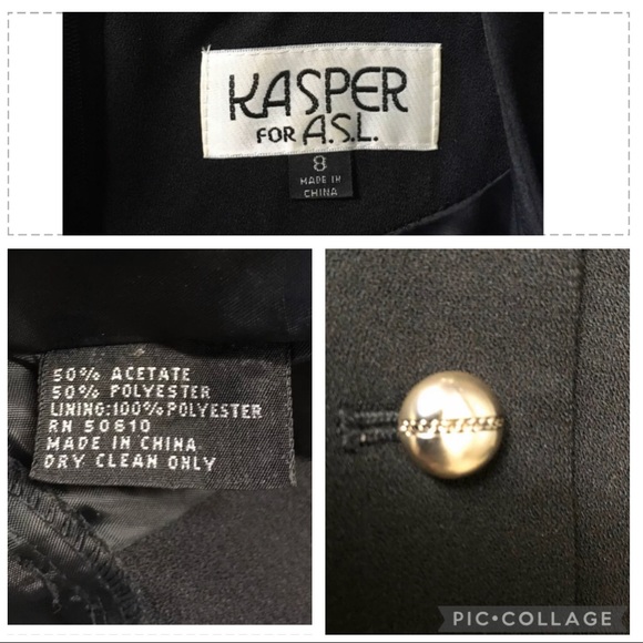 Kasper A.S.L. Midi Suit Dress size 8 Logo Buttons🌟1 Piece workwear classy - Picture 9 of 11